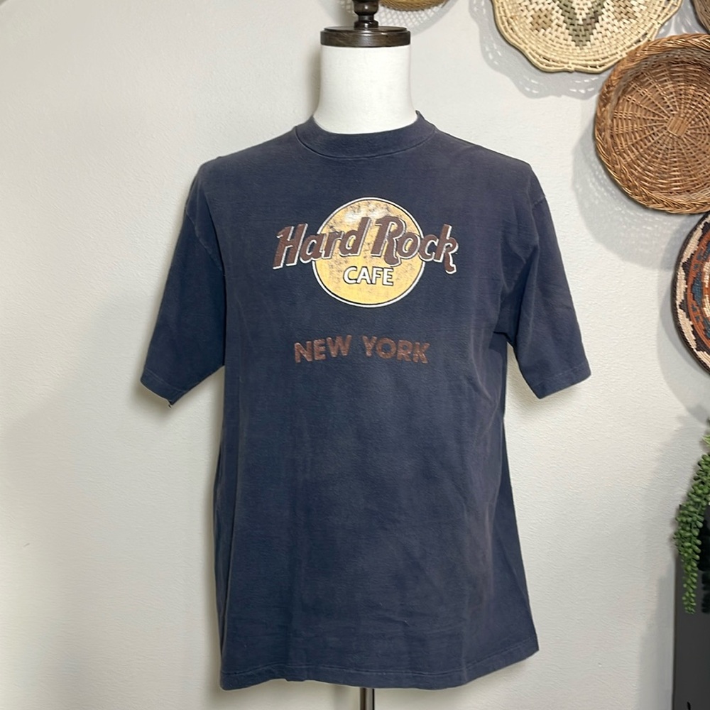 Hard Rock Cafe New York Single Stitch T-Shirt Vtg 80s Made In USA Size X-Large